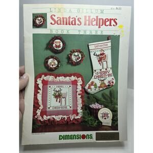 Dimensions - Santa's Helpers Book Three - Cross Stitch Pattern Santa Reindeer